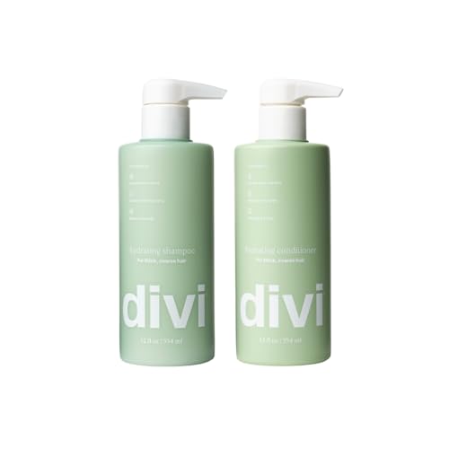 Divi Shampoo and Conditioner Set for Women and Men - Hair Care Duo for All Hair Types, Adds Volume, Lift, and Bounce, Strengthens and Nourishes Hair - Full Size, 2 x 12 Fl Oz