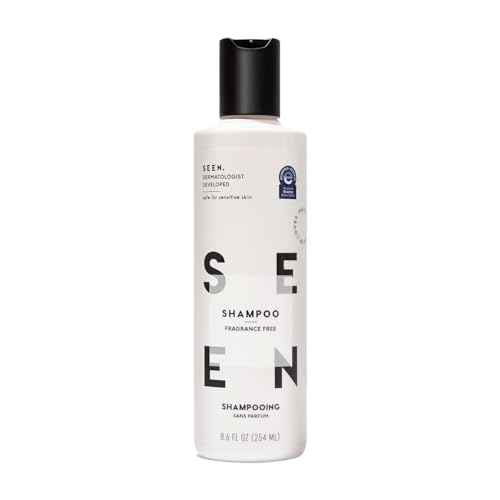 SEEN Shampoo, Fragrance Free - Non-Comedogenic Hair Shampoo- Dermatologist-Developed - Safe for Sensitive, Eczema & Acne Prone Skin