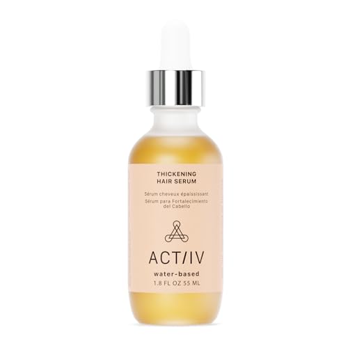 ACTIIV Thickening Hair Serum - Water Based | Supports the Appearance of Thicker, Fuller-Looking Hair, Lightweight Water-Based Formula, Non-Greasy, All Hair Types, 1.8 oz