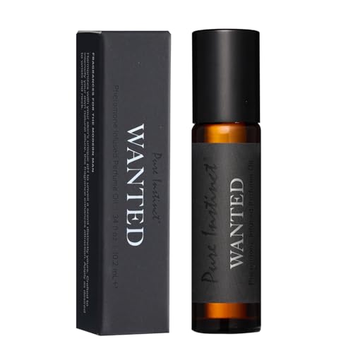 Pure Instinct WANTED The Original Pheromone Infused Essential Oil Perfume Cologne - Men's Collection - TSA Ready (Roll On Bottle 0.34 Fl. Oz./10.2mL)