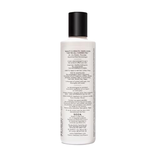 SEEN Shampoo, Fragrance Free - Non-Comedogenic Hair Shampoo- Dermatologist-Developed - Safe for Sensitive, Eczema & Acne Prone Skin