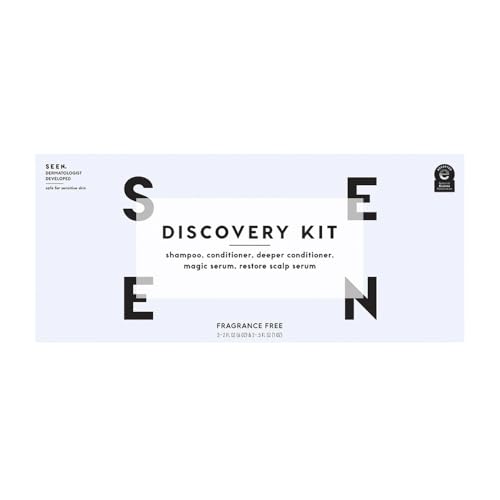 SEEN Discovery Kit - Fragrance Free - Non-Comedogenic Hair Set- Dermatologist-Developed - Safe for Sensitive, Eczema & Acne Prone Skin