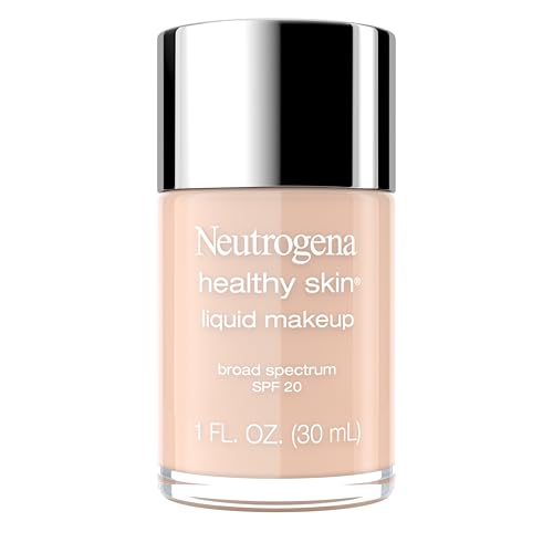 Neutrogena Healthy Skin Liquid Makeup Foundation, Broad Spectrum SPF 20 Sunscreen, Lightweight & Flawless Coverage Foundation with Antioxidant Vitamin E & Feverfew, Natural Tan, 1 fl. oz