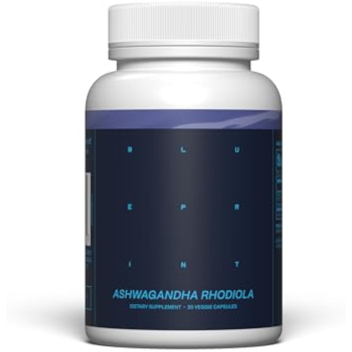 Blueprint Bryan Johnson Ashwagandha & Rhodiola Supplement – 120mg Ashwagandha + Rhodiola Root – Daily Adaptogen Capsules for Stress Support, Mood Balance, Energy & Focus – 30 Vegan Capsules