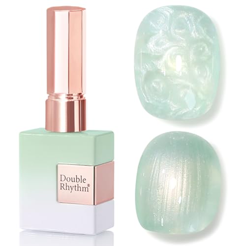 Double Rhythm 0.5 Oz Gel Nail Polish Neutral Natural Same Color Same Bottle Translucent Light Milky Pastel 15ML Manicure French Design Art DIY at Home (Pearl Green-B1146)