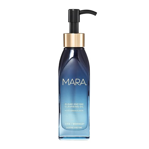 MARA - Algae Enzyme Cleansing Oil Makeup Remover with Chia + Moringa | Skin-Soothing Formula to Cleanse, Hydrate + Exfoliate Skin, For All Skin Types (4 oz | 120 ml)
