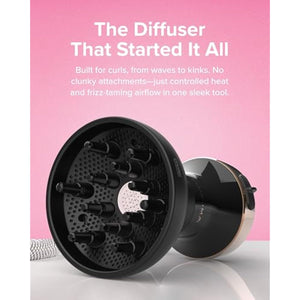 Bellissima Diffon Ceramic Diffuser Hair Dryer for Curly Hair - 2-in-1 Blow Dryer with Diffuser - Reduces Frizz, Defines Curls, Volumizes - Lightweight, Compact, Easy Hold Handle