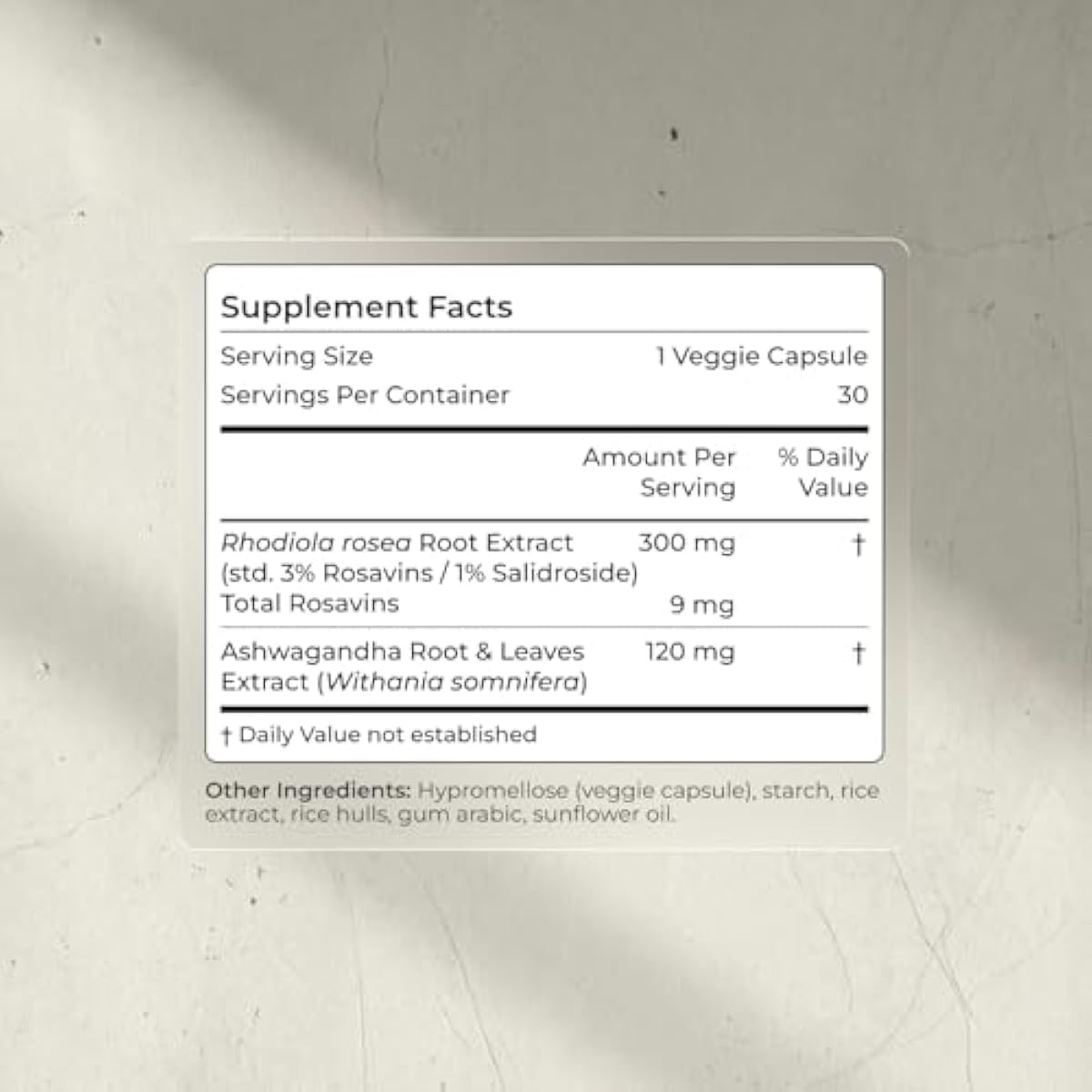 Blueprint Bryan Johnson Ashwagandha & Rhodiola Supplement – 120mg Ashwagandha + Rhodiola Root – Daily Adaptogen Capsules for Stress Support, Mood Balance, Energy & Focus – 30 Vegan Capsules