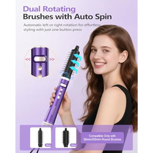 TASNEEM 7 in 1 Hot Air Styler with Auto-Wrap Curlers, Blow Dryer Brush, Ionic Hair Dryer, Straightener & Volumizing Brush, Styling Without Heat Damage, Travel Case, Frizz-Free Hair Styler