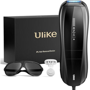 Ulike X IPL Hair Removal Device, Laser Hair Removal with Ice-Cooling, Dual Lights & Skin Senor for Nearly Painless & Long-Lasting Hair Removal, 3 Modes Tailored for Stubborn Hair, Gift for Smooth Skin