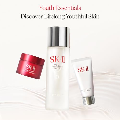 Youth Essentials Skin Care Set - Includes Facial Cleanser, Facial Essence & SKINPOWER Face Cream - Anti Aging Skin Care Set to Reduce Fine Lines & Improve Uneven Texture (3 Count)