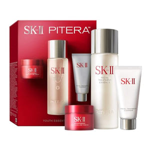 Youth Essentials Skin Care Set - Includes Facial Cleanser, Facial Essence & SKINPOWER Face Cream - Anti Aging Skin Care Set to Reduce Fine Lines & Improve Uneven Texture (3 Count)