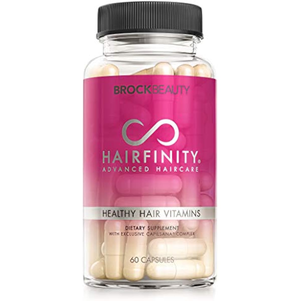 Hairfinity Hair Vitamins - Scientifically Formulated with Biotin, Amino Acids, and a Vitamin Supplement That Helps Support Hair Growth - Vegan - 60 Veggie Capsules (1 Month Supply)