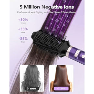 TASNEEM 7 in 1 Hot Air Styler with Auto-Wrap Curlers, Blow Dryer Brush, Ionic Hair Dryer, Straightener & Volumizing Brush, Styling Without Heat Damage, Travel Case, Frizz-Free Hair Styler