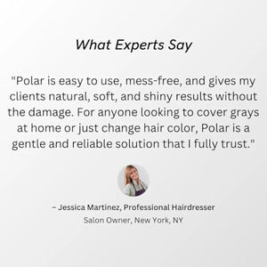POLAR HAIR CARE Natural Vegan Semi Permanent Hair Dye Shampoo Kit for Gray Hair, Women & Men (Dark Brown), USA 6.76 Fl Oz.