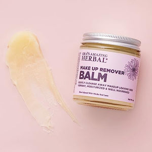 Ora's Amazing Herbal Makeup Remover Balm, Calendula Cleansing Balm with Licorice Root, Make Up Remover, Fragrance Free Skincare, Plant Based Makeup Melt, 4 oz