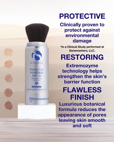 iS CLINICAL PerfecTint Powder SPF 40; Face Powder; Tinted SPF; Loose Face Powder for after makeup application