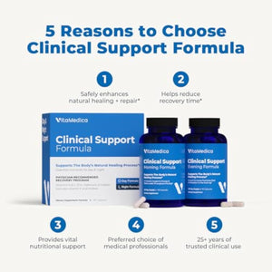 VitaMedica Clinical Support Formula - Wound Healing & Bruising - Pre & Post-Op Surgery Essential & Injury Recovery Multivitamin Supplement