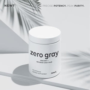 ZERO GRAY™ – Anti Grey Hair Supplements to Reverse Gray Hair Permanently Fast | Restore Natural Color & Prevent Grey Hair Growth | Biotin, Vitamins, Catalase Supplement Men & Women | 90 Capsules