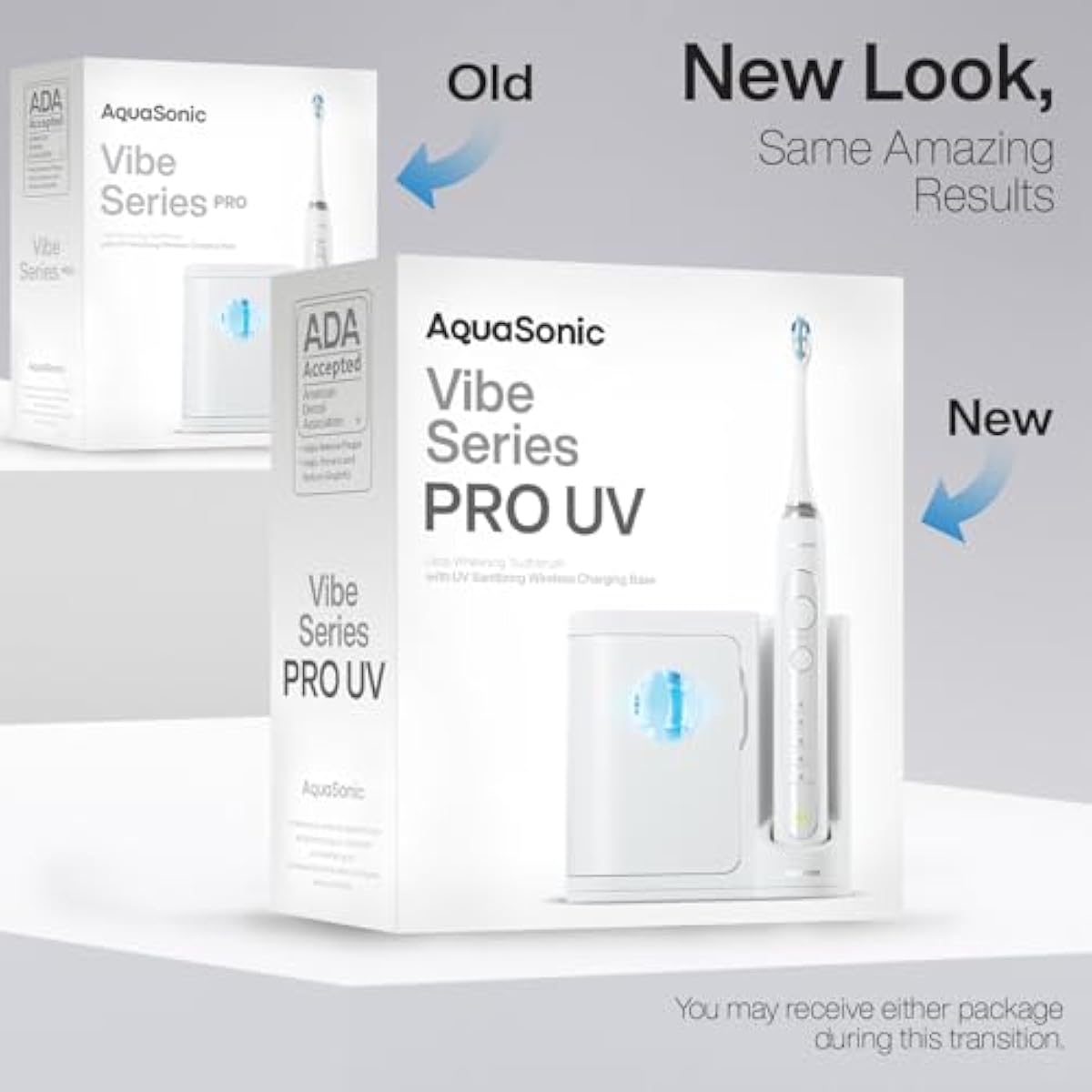 Vibe Series PRO – Ultra-Whitening Electric Toothbrush – 5 Modes & Smart Timers – UV Sanitizing Base – ADA Accepted (Optic White)
