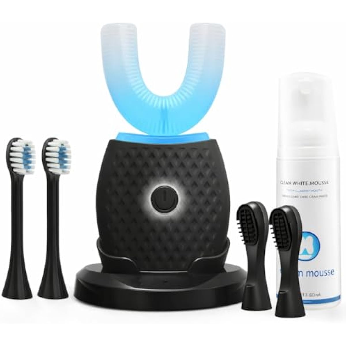 U-Shaped Electric Toothbrush – Comfort-Focused Design with Secure Grip for Daily Oral Hygiene at Home (Black)