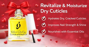 Dead Sea Cuticle & Nail Oil (5ML) | Strengthens, Moisturizes & Conditions with Sweet Almond, Olive, Jojoba, Castor, Argan Oils, Lemon Essential Oil, Vitamin E & Dead Sea Salt