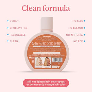 Supergloss Color Conditioning Gloss With Dispensing Pump – Hydrating Semi-Permanent Color Hair Gloss & Shine Boost – Vegan, Cruelty-Free – 6.4 fl oz - Copper Crush - Bright Copper