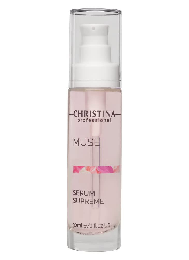 Christina Muse Supreme Serum for Face with Hyaluronic Acid | Quick Absorption Face Serum for Hydration and Antioxidant Effect | Reduces Aging Signs | Delicate Rose Scent | For All Skin Types 30ml