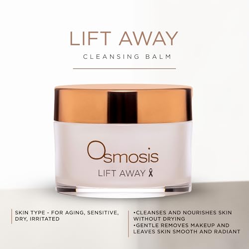 OSMOSIS LIFT AWAY Cleansing Balm Facial Cleanser Without Drying, Face Wash with Avocado Oil and Elderberry for Aging, Dry, Sensitive Skin, 2.5 Oz