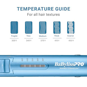 BaBylissPRO 1" Ultra-Sleek Stainless Steel Styling Iron, Hair Straightener, Waver and Curling Tool in one