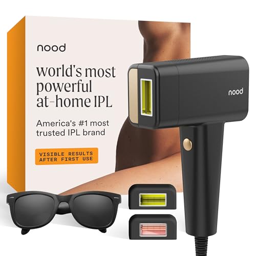 Nood™ NEW Flasher Pro — IPL Laser Hair Removal Device & Anti-Aging Red Light Therapy for Women & Men — Pain-free, Permanent, Visible Results After First Use & Works Everywhere Hair Grows — Matte Black