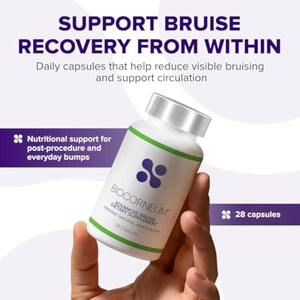 BIOCORNEUM Advanced Bruise Dietary Supplement – Internal Support for Visible Bruise Recovery – Professional Bruise Remedy with Arnica, Vitamins K1, K2, C, Zinc & Bromelain for Bruising and Swelling