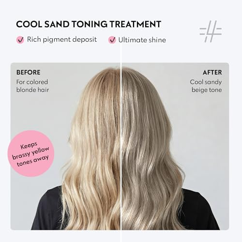 FOUR REASONS Color Mask, Cool Sand Blonde (27 Colors) – Hair Gloss & Color Depositing Conditioner – Semi Permanent Hair Toner for Color-Treated Hair Color For Women – Vegan & Cruelty-Free – 6.76 fl oz