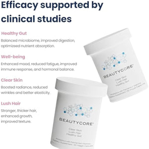 Supplement – Supports Collagen Production, Hair, Skin & Nails - 20 Billion CFU Probiotics - All in 1 Acid Resistant Veggie Capsule - Gut Health, Microbiome, Fermented Vitamins-for Bloating