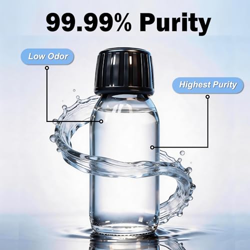 99.99% Pure DMSO Liquid - 2-Pack (2 fl oz Each) High Purity Dimethyl Sulfoxide Solvent - Crystal Clear Glass Bottles with Separate Dropper - Low Odor
