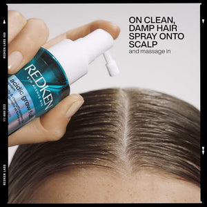 Redken Acidic Grow Full System Scalp & Hair Serum - Lightweight Leave-In Treatment for Rebalanced, Healthy-Looking Scalp and Fuller, Thicker Hair, With Azelaic Acid