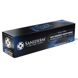 Saniderm - Flex Tattoo Aftercare Bandage Roll - Ultra-Flexible, Waterproof, Sterile Tattoo Wrap for Fast Healing & Protection - 8" x 8 yd