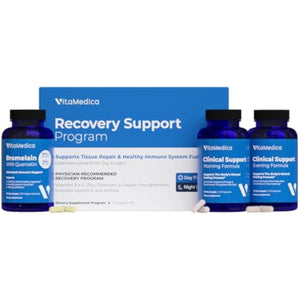 Clinical-Grade Post Surgery Recovery Support Supplement Program, Comprehensive, Physician-Designed Formulation to Support Healing with Vitamins, Minerals, Antioxidants, Bromelain and Quercetin