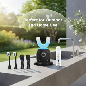 U-Shaped Electric Toothbrush – Comfort-Focused Design with Secure Grip for Daily Oral Hygiene at Home (Black)