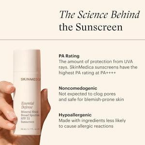 SkinMedica Essential Defense Mineral Shield SPF 35 Face Sunscreen - Sheer Mineral Sunscreen with Lightweight Broad Spectrum UVA/UVB Protection for Sensitive Skin (1.85 Oz)