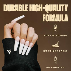 V Beauty Pure No Wipe Gel Top Coat - Long Lasting UV Top Coat Gel Nail Polish, Scratch and Stain Resistant, Durable, Non Yellowing, No Sticky Layer, Glossy - For Manicure & Pedicure - 15ml