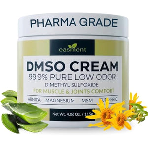 DMSO Cream 99.9% Pure Pharmaceutical Grade for Topical Muscle & Joint Comfort with MSM, Arnica & Magnesium - Support for Knees, Back, Shoulders and Workout Muscle Recovery