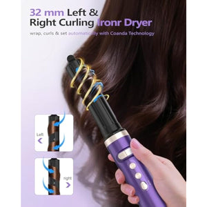 TASNEEM 7 in 1 Hot Air Styler with Auto-Wrap Curlers, Blow Dryer Brush, Ionic Hair Dryer, Straightener & Volumizing Brush, Styling Without Heat Damage, Travel Case, Frizz-Free Hair Styler