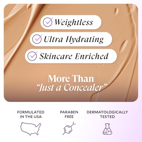 Fièra All-In-Wonder™ Concealer + Foundation – Full-Coverage, Crease-Proof, Hydrating Formula for Mature Skin, Blurs Fine Lines & Dark Circles, Radiant Second-Skin Finish – Beige, 0.5 FL. OZ. / 15 ML