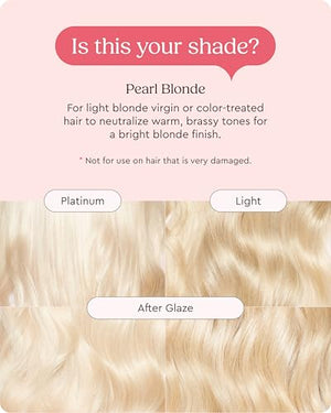SUPERGLOSS PURPLE TONING GLOSS: Hydrating, toning gloss for blonde, bleached & highlighted hair. Neutralizes yellow tones, boosts shine, conditions in 10 minutes - 6.4 fl oz - Pearl Blonde