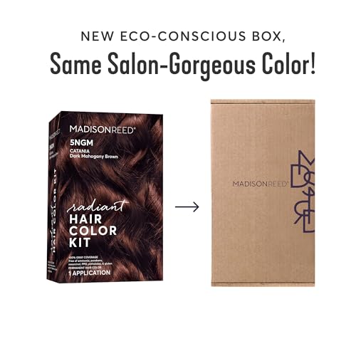 Madison Reed Radiant Hair Color Kit - 5NGM Dark Cinnamon Brown with Gold Mahogany Tones (Catania Brown), Dimensional Gray Hair Blending Permanent Hair Dye, PPD-Free & Ammonia-Free, 1 Pack