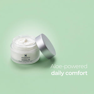 Sesderma Hidraloe Moisturizing Facial Cream with Aloe Vera & Shea Butter – Daily Hydration & Soothing Moisturizer for Sensitive & Dry Skin | 1.7 fl oz