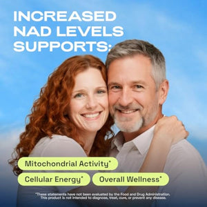 NMN Supplement Alternative – Liposomal NAD+ Supplement – Third-Party Tested – NAD CORE – 30-Day Supply – 60 Capsules
