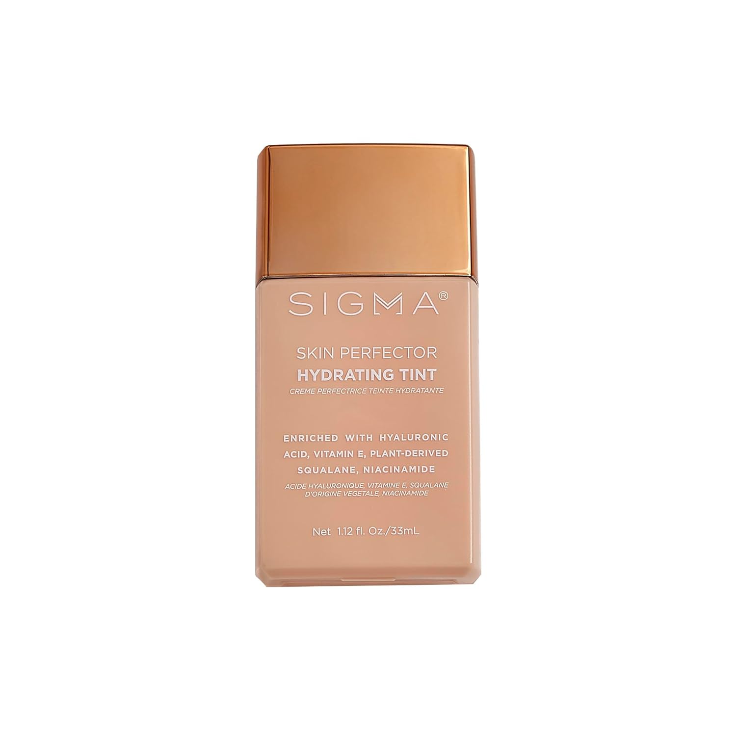 Sigma Beauty Skin Perfector – Hydrating Skin Tint Foundation for Lightweight, Buildable Coverage, With Hyaluronic Acid, Niacinamide Serum, and More (2 Light Beige Tint, 1.12oz)