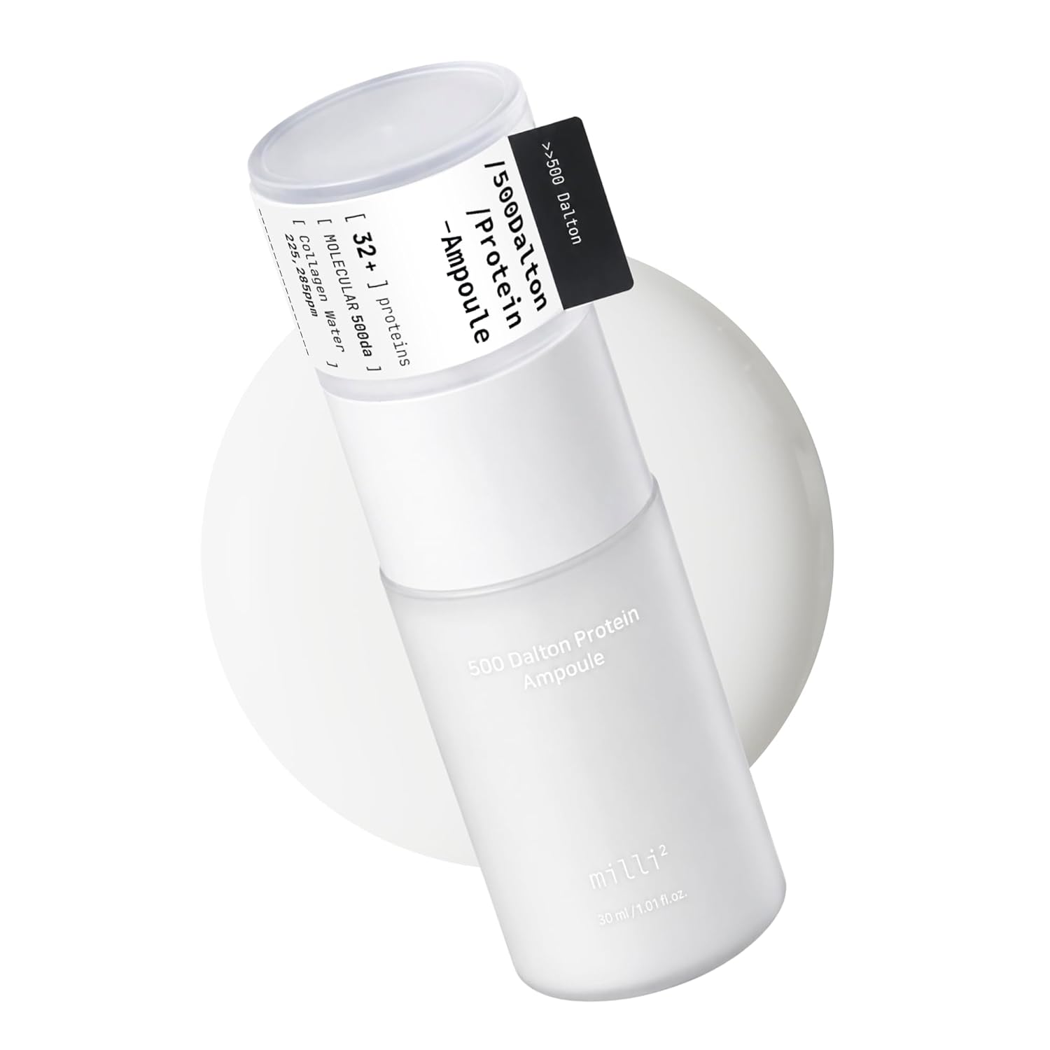 500 Dalton Protein Ampoule with 32 Collagen Peptide Complex, Korean Anti-Aging Firming Serum, Hypoallergenic Niacinamide Ampoule for Fine Lines, Loss of Elasticity & Uneven Tone, 1.01 fl.oz.